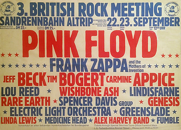German Rock Festival posters, 1967-1975