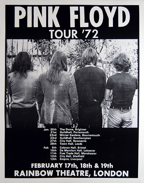 Pink Floyd Posters - January-March 1972